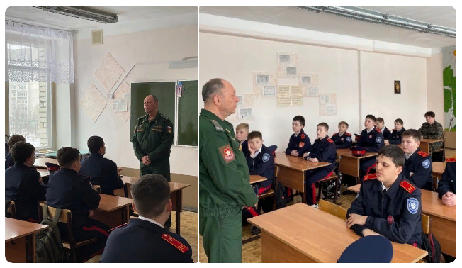 Встреча учащихся школы с подполковником Моисейченко Юрием Антоновичем.